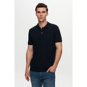 D's Damat 6HC14ORT51000 Regular Fit Lacivert %100 Pamuk Polo Yaka Nakışlı T-shirt