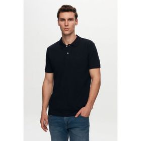 D's Damat 6HC14ORT51000 Regular Fit Lacivert %100 Pamuk Polo Yaka Nakışlı T-shirt