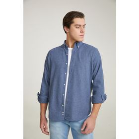 D's Damat 7HC02ORT13265 Erkek Regular Fit İndigo Düz Gömlek