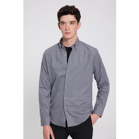 D's Damat 7HC02ORT13265 Erkek Regular Fit İndigo Düz Gömlek