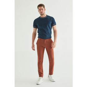 D's Damat 7HCC3ORT10001 Slim Fit Tarçın Armürlü Chino Pantolon
