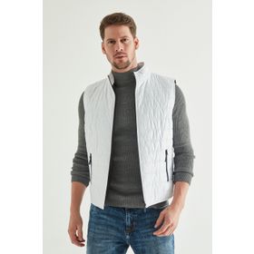 D's Damat 7HF07ORT42611 Regular Fit Beyaz Yelek Erkek Mont