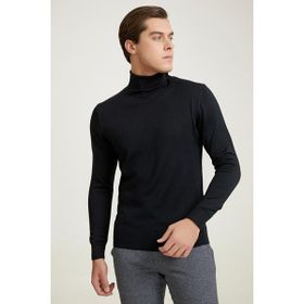 D's Damat 9HF060632007D Regular Fit Siyah Düz Örgü Kazak