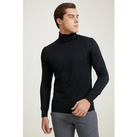 D's Damat 9HF060632007D Regular Fit Siyah Düz Örgü Kazak