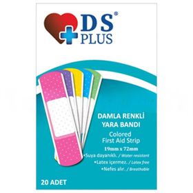 DS Plus 20'li Renkli Yara Bandı