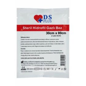 DS Plus 30x80 cm Steril Hidrofil Gazlı Bez