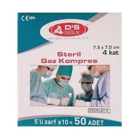 DS Plus 50'li 7.5x7.5 cm Gaz Kompres