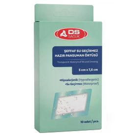 DS Plus 5x7.5 cm 10'lu Seffaf Su Gecirmez Pu Yara Örtüsü