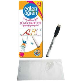 Dstil Tasarım Eğlen Öğren 40 Silinebilir Sayfada Büyük Harfleri Yazmayı Öğreniyorum 4-5 Yaş