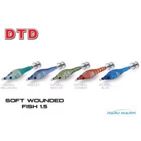 DTD Soft Wounded Fish 1.5 Serisi 55 mm Blue Glow Suni Balık Yemi