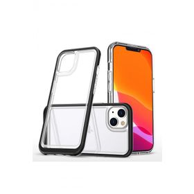 Dtech iPhone 13 Lims Arkası Şeffaf Tasarım Silikon Kılıf
