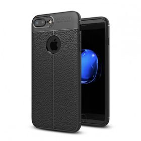 Dtech iPhone 8 Plus Focus Deri Görünümlü Silikon Kapak Kılıf
