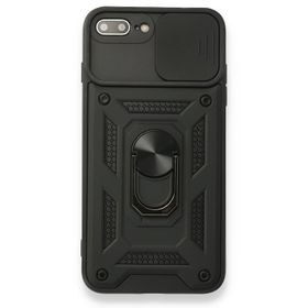 Dtech iPhone 8 Plus Pars Lens Yüzüklü Standlı Silikon Kılıf