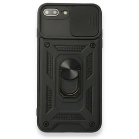 Dtech iPhone 8 Plus Pars Lens Yüzüklü Standlı Silikon Kılıf