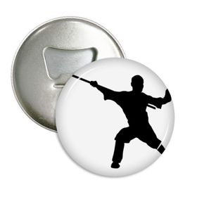 Dthinker 3 Adet Kung Fu Dövüş Sanatı Çin Shaolin Çubuk Yuvarlak Şişe Açacağı Buzdolabı Mıknatıs Pimleri Rozet Düğme