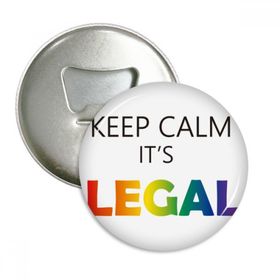 Dthinker 3 Adet LGBT Gökkuşağı Bayrağı Keep Calm Yuvarlak Şişe Açacağı Buzdolabı Mıknatısı Rozet Düğmesi