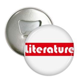 Dthinker 3 Parça Kurs ve Büyük Edebiyat Kırmızı Yuvarlak Şişe Açacağı Buzdolabı Mıknatısı Rozet Düğmesi