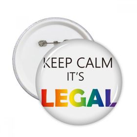 Dthinker 5 Adet M LGBT Gökkuşağı Bayrağı Keep Calm Yuvarlak İğneler Rozet Düğme Giysi Dekorasyon