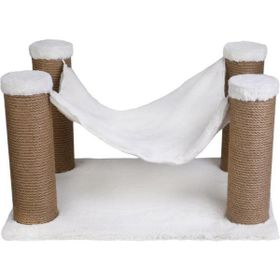 Dubex 39x59x34 cm Beyaz Kedi Hamağı ve Tırmalama Platformu