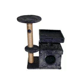 Dubex 39x72x87 cm Gri Kedi Oyun Evi ve Tırmalama Platformu
