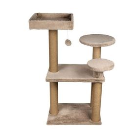 Dubex 65x88x111 cm Bej Kedi Oyun Evi ve Tırmalama Platformu