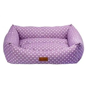 Dubex Makaron Lila Puantiyeli Large Köpek Yatağı