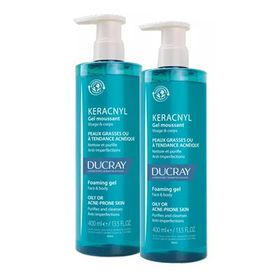 Ducray Keracnyl 400+400 ml Yağlı ve Akneye Eğilimli Temizleme Jeli