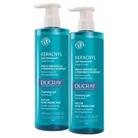Ducray Keracnyl 400+400 ml Yağlı ve Akneye Eğilimli Temizleme Jeli