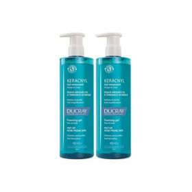 Ducray Keracnyl 400+400 ml Yağlı ve Akneye Eğilimli Temizleme Jeli