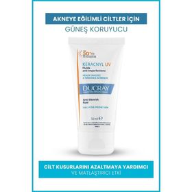 Ducray Keracnyl Fluid SPF 50+ 50 ml Akneye Eğilimli Ciltler İçin Güneş Kremi