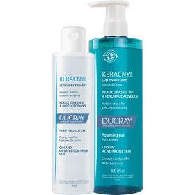 Ducray Keracnyl Gel Yağlı ve Akneli Ciltler İçin Temizleme Seti