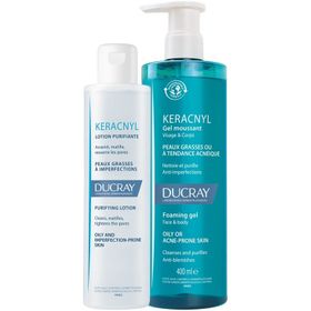 Ducray Keracnyl Gel Yağlı ve Akneli Ciltler İçin Temizleme Seti