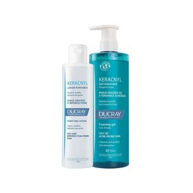 Ducray Keracnyl Gel Yağlı ve Akneli Ciltler İçin Temizleme Seti