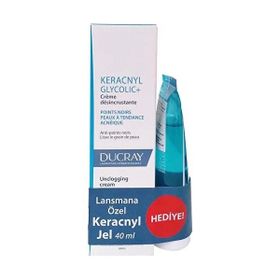 Ducray Keracnyl Glycolic+ 30 ml Creme + Ducray Keracnyl 40 ml Foaming Gel Set