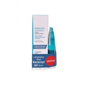 Ducray Keracnyl Glycolic Krem 30 ml + Moussant 40 ml Keracnyl Gel