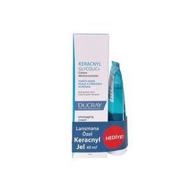 Ducray Keracnyl Glycolic Krem 30 ml + Moussant 40 ml Keracnyl Gel
