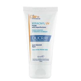 Ducray Keracnyl Uv 50+ Faktör Sivilce Karşıtı Akneli-Yağlı Ciltler İçin Renksiz Güneş Koruyucu Krem 50 ml