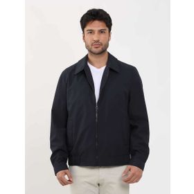 Dufy 104394 Lacivert Regular Fit Düz Klasik Yaka Bomber Erkek Mont