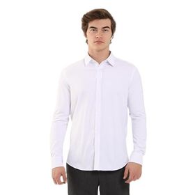Dufy 88164 Beyaz Erkek Gömlek