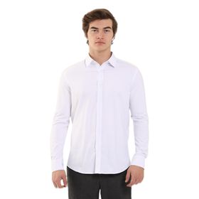 Dufy 88164 Beyaz Erkek Gömlek