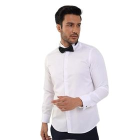 Dufy 89394 Beyaz Erkek Gömlek