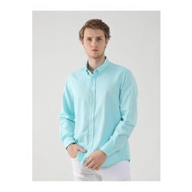 Dufy 92093 Mint Yeşili Erkek Gömlek
