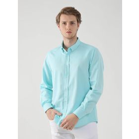 Dufy 92093 Mint Yeşili Erkek Gömlek