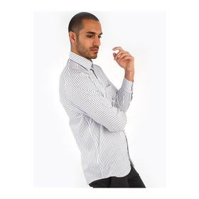 Dufy DU2184011505 Lacivert Çizgili Erkek Gömlek