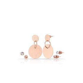 Duke Nickle RDPK5024 Rose Halka Detaylı Küpe