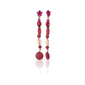 Duke Nickle RDPK5132 Kırmızı Boncuklu Küpe