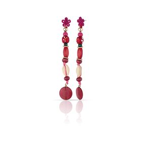 Duke Nickle RDPK5132 Kırmızı Boncuklu Küpe