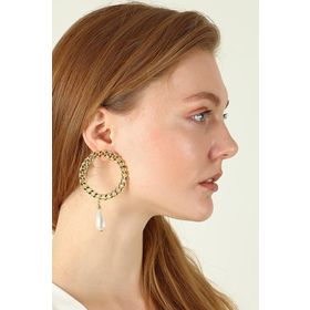 Duke Nickle RDPK5180 Altın Rengi Halka Küpe