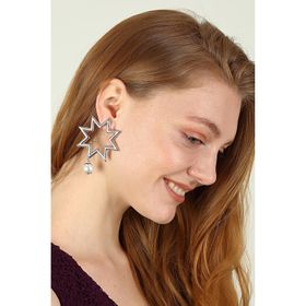 Duke Nickle RDPK5181 İnci Detaylı Yıldız Küpe