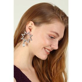 Duke Nickle RDPK5181 İnci Detaylı Yıldız Küpe